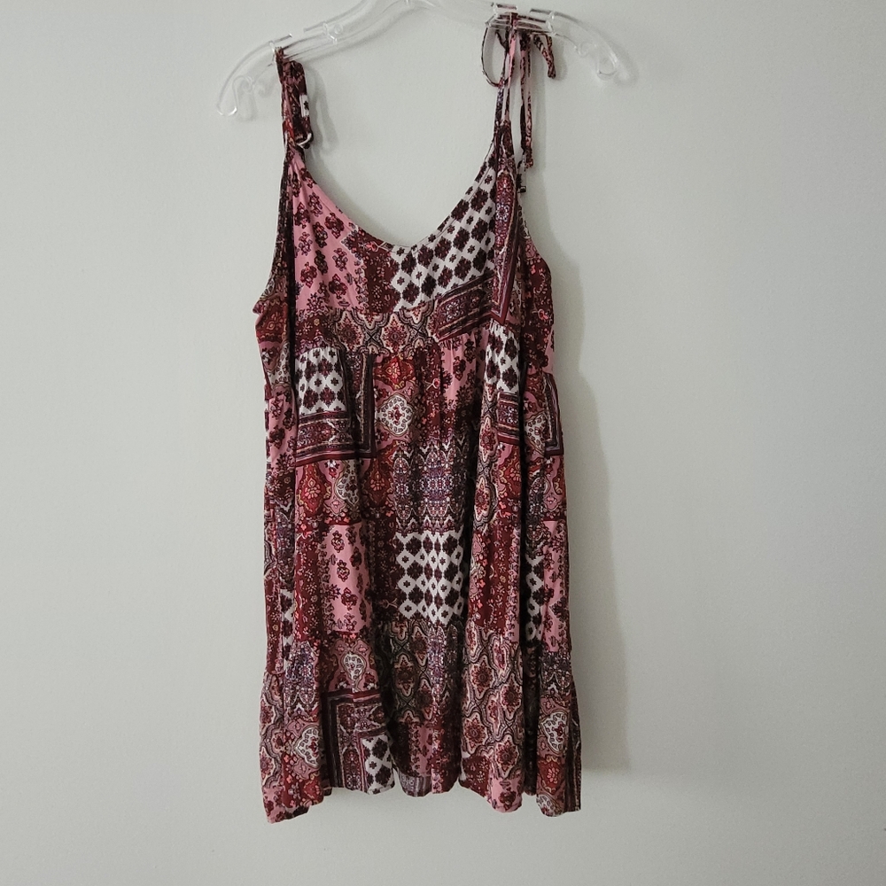 Bohemian Pink Patterned Dress